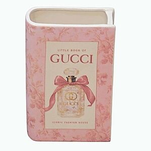 At Home Little Book Of Gucci Iconic Fashion House Book Shaped Glass Decor/Vase